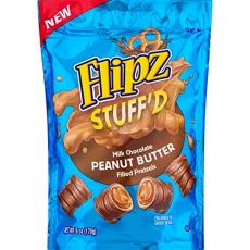 Flipz StuffD Milk Chocolate Peanut Butter Filled Pretzels 170g Coopers Candy