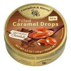 Cavendish & Harvey Caramel Choco Filled Drops 130g Coopers Candy
