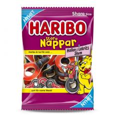 Haribo Stora Nappar Skum Hallon & Lakrits 170g Coopers Candy