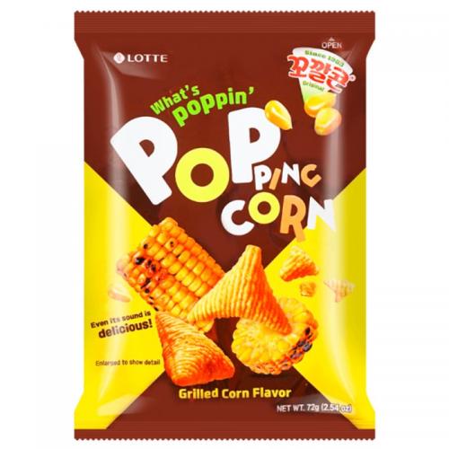 Osta Lotte Popping Corn Chips Grilled 72g Coopers Candy