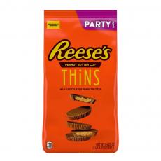 Reeses Peanut Butter Cups Thins Milk Chocolate 682g (BF:2024-06-30) Coopers Candy