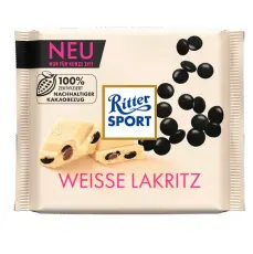 Ritter Sport White Chocolate Liquorice 100g Coopers Candy
