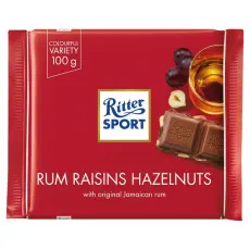 Ritter Sport Rum Raisin Hazelnut 100g Coopers Candy