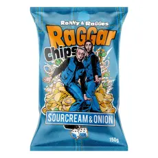 Raggarchips Sourcream & Onion 150g Coopers Candy