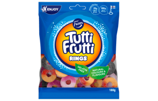 Fazer Tutti Frutti Rings 120g(BF:2025-02-02) Coopers Candy