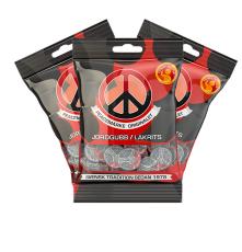 Peacem&auml;rke Jordgubb/Lakrits 80g x 3st Coopers Candy