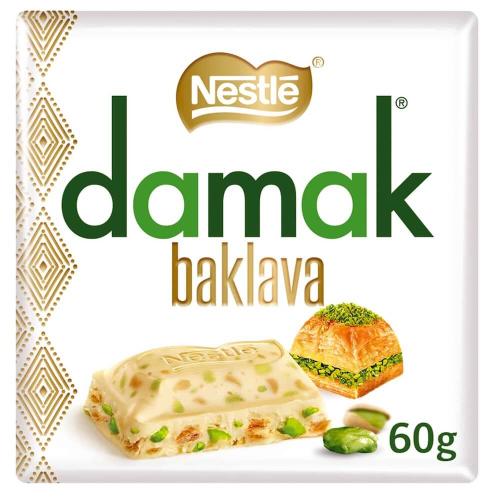 Nestle Damak Baklava White Chocolate Pistachio 60g Coopers Candy