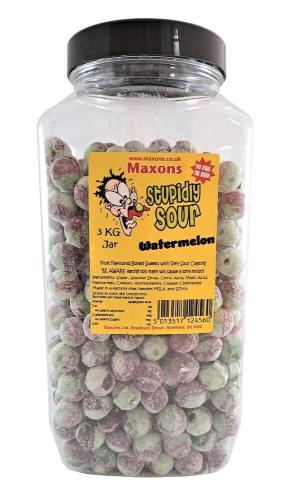 Maxons Stupidly Sour Jar Watermelon 3kg Coopers Candy