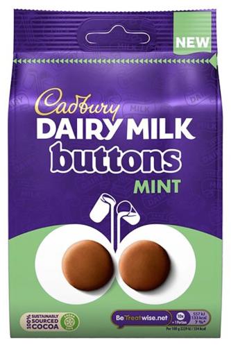 Cadbury Dairy Milk Buttons Mint 102g Coopers Candy