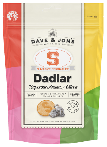 Dave & Jons Dadlar S-Märke Supersur 125g Coopers Candy