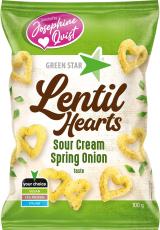 Green Star Lentil Hearts Sour Cream & Onion 100g(BF:2025-05-11) Coopers Candy