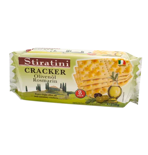 Stiratini Crackers with olive oil & rosemary 250g Coopers Candy