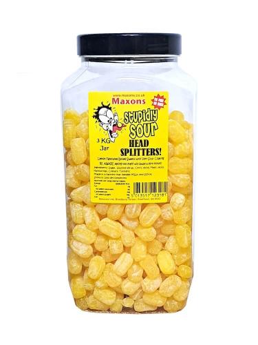 Maxons Stupidly Sour Jar Head Splitters 3kg Coopers Candy