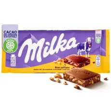 Milka Maitosuklaalevy Crispy Rice 90g Coopers Candy