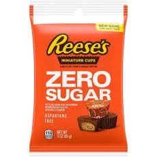 Reeses Zero Sugar Peanut Butter Cup Miniatures 85g Coopers Candy
