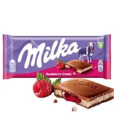 Milka Maitosuklaalevy Raspberry Creme 100g Coopers Candy