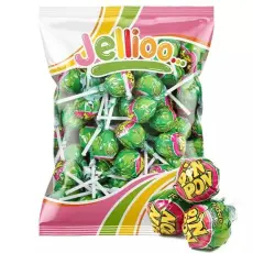 Pin Pon Lollipop Gum Sour Green Apple 53st Coopers Candy