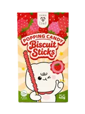 Tokimeki Biscuit Stick Popping Candy Strawberry 40g Coopers Candy