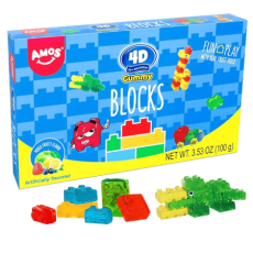 Amos 4D Gummy Blocks 100g Coopers Candy