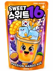 Sweet 16 Passion Mango Ade Zero Sugar 200ml Coopers Candy