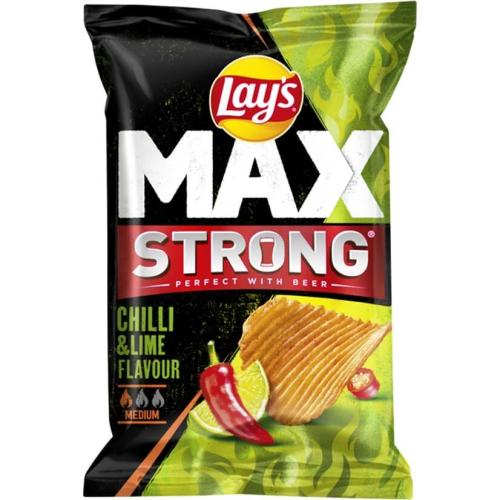 Lays MAX Strong Chilli & Lime Chips 150g (BF: 2024-08-10) Coopers Candy
