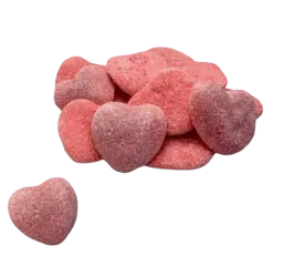 DulcePlus Sura Fyllda R&ouml;da Hj&auml;rtan 1kg Coopers Candy