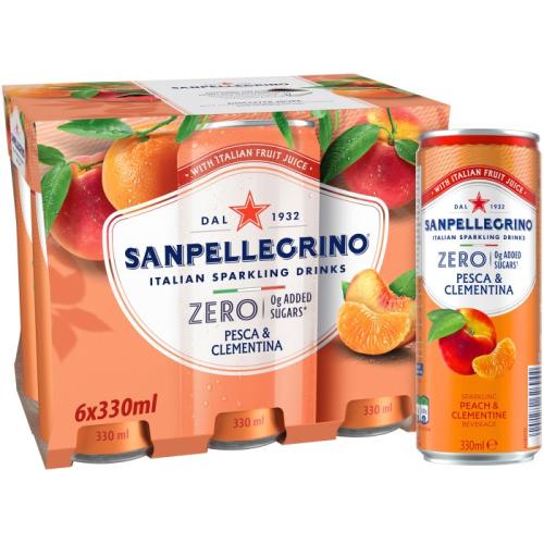 San Pellegrino Peach & Clementine Zero 33cl x 6st Coopers Candy