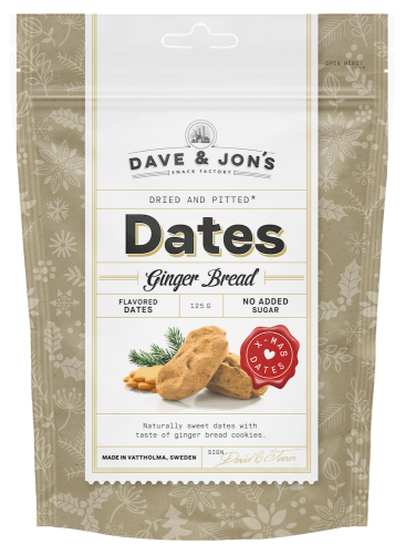 Dave & Jons Dadlar Ginger Bread 125g Coopers Candy