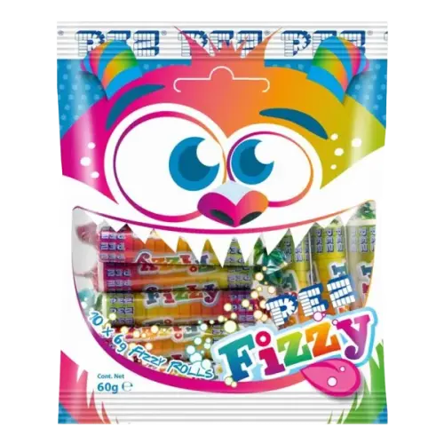 PEZ Fizzy Rolls Bag 60g Coopers Candy