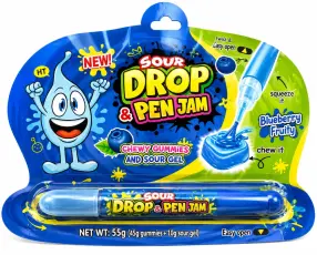 Sour Drop & Pen Jam Blueberry 55g Coopers Candy