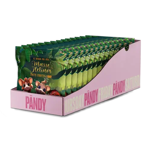 Pändy Candy Musse & Helium Tutti Frutti 50g x 14st Coopers Candy