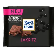 Ritter Sport Milk Chocolate Liquorice 100g Coopers Candy