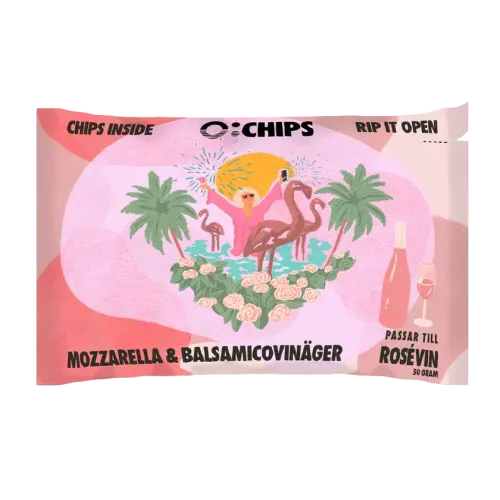 Ö-Chips Rose - Mozarella & Balsamicovinäger 50g Coopers Candy