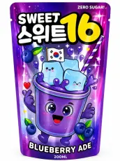 Sweet 16 Blueberry Ade Zero Sugar 200ml Coopers Candy