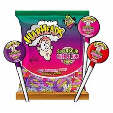 Warheads Super Sour Bubble Gum Pops Assorted 105g Coopers Candy