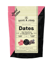 Dave & Jons Dadlar Sour Strawberry-Salty Liquorice 125g Coopers Candy