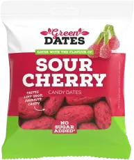 Green Dates Dadlar Sour Cherry 90g Coopers Candy