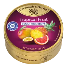 Cavendish & Harvey Sugar Free Tropical Fruit Drops 175g Coopers Candy