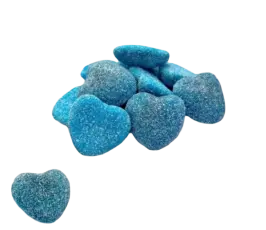 DulcePlus Sura Fyllda Bl&aring; Hj&auml;rtan 1kg Coopers Candy