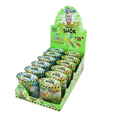 Funny Candy Sour Shok Stik'n Dip 60g (1st) Coopers Candy