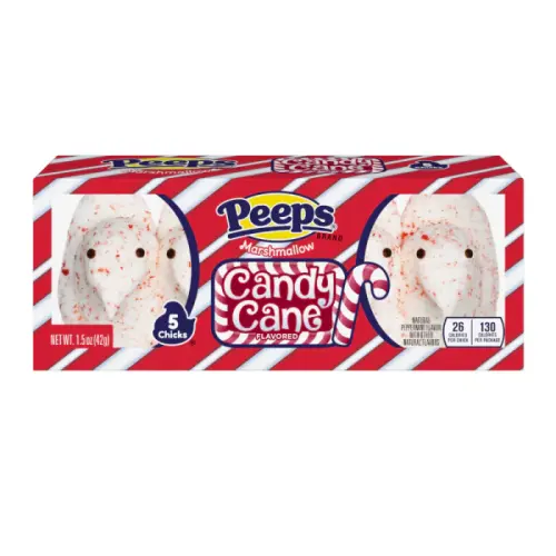 Peeps Marshmallow Candy Cane Chicks 5-pack 42g Coopers Candy