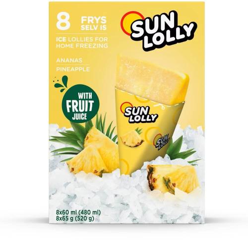 Sun Lolly Ice Lollies - Pineapple 520g Coopers Candy