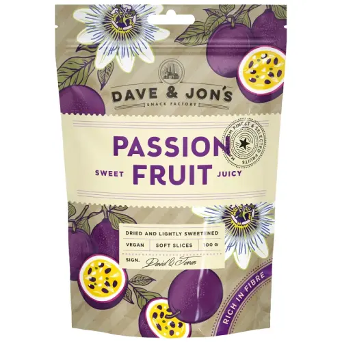 Dave & Jons Torkad Passionsfrukt 100g Coopers Candy