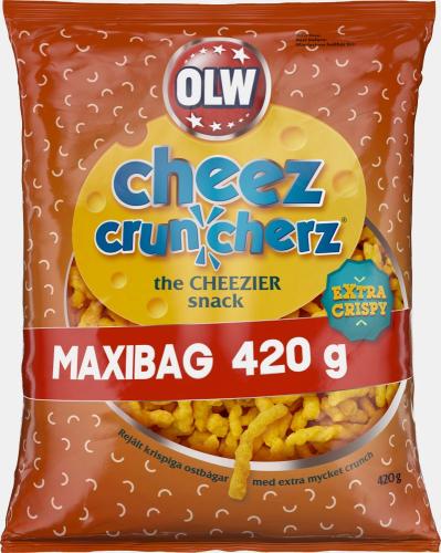 OLW Cheez Cruncherz Maxibag 420g (BF:2025-07-21) Coopers Candy