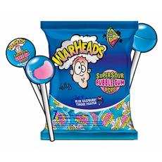 Warheads Super Sour Bubble Gum Pops Blue Raspberry 105g Coopers Candy