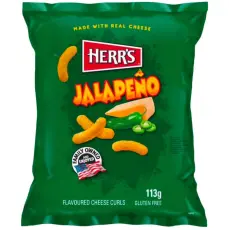 Herrs Jalapeno Cheese Curls 70g Coopers Candy