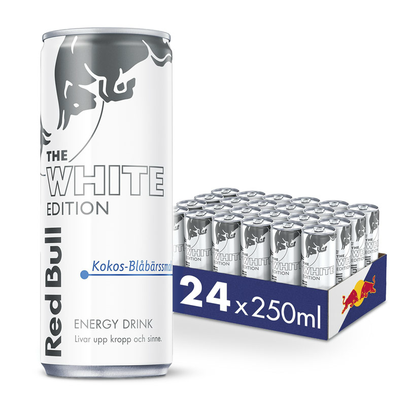 Red Bull Valkoinen Ed. Kookos/Mustikka 25cl x 24st