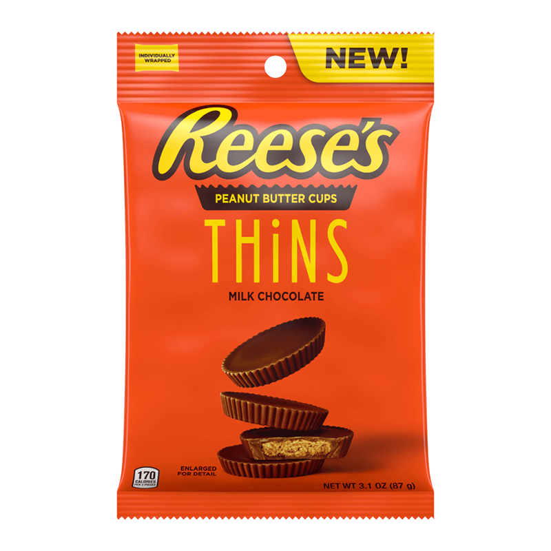 Reeses Peanut Butter Thins Milk Chocolate 87g