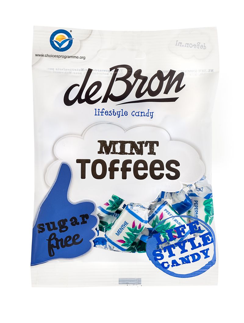 de Bron Minttutoffee Sokeriton 90g