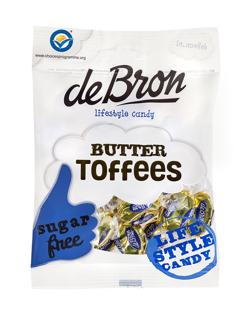 de Bron Butter Toffees Sokerittomat 70g
